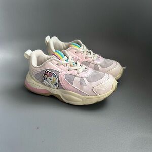 Zara Pink Kids Sneakers with Cartoon Accent